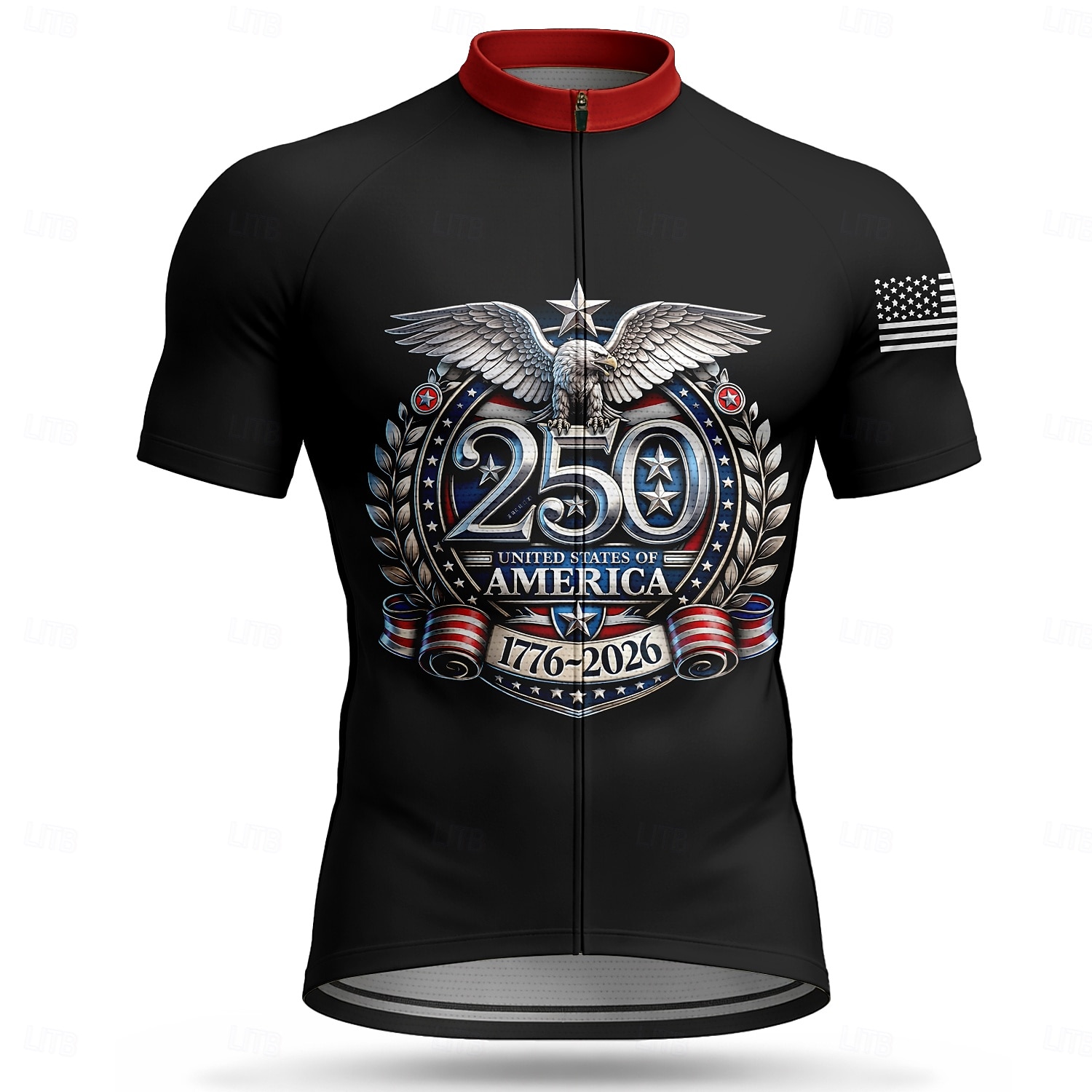 250 aniversario de Estados Unidos Día de la Independencia día de la independencia americana Hombre Maillot de Ciclismo Bandera estadounidense de los Estados Unidos Manga Corta Bicicleta Maillot 2026 - $30.99 –P1