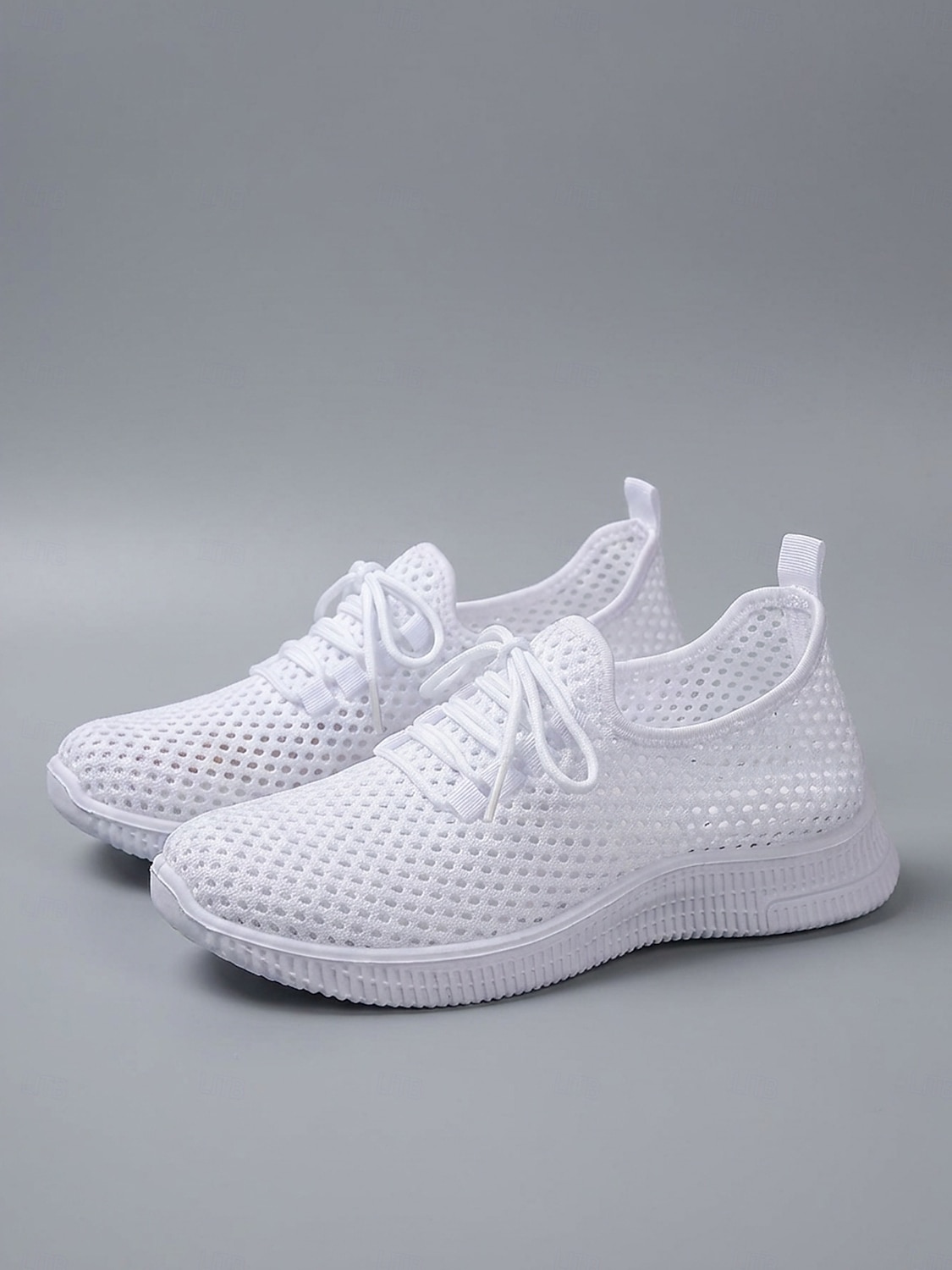 בגדי ריקוד נשים קזו'אל יומי בבית רצועות שטוח בוהן עגולה ספורטיבי יום יומי נוחות רשת לואפר ניאון צהוב שחור לבן 2026 - $26.99 –P1