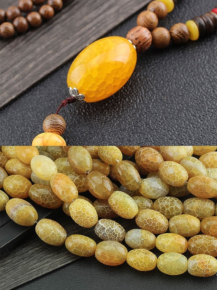 Collar bohemio para hombre, cuentas y piedras de madera de múltiples materiales, varios estilos, joyería tribal hecha a mano, perfecto para uso diario informal y viajes de vacaciones. 2026 - $11.99 –P10