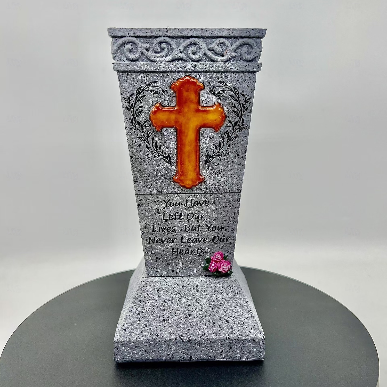 Cemetery Vase with Solar Cross LED, Decorations for Grave, Headstones Vases for Fresh/Artificial Flowers, Memorial Gifts 2026 - $28.99 –P7