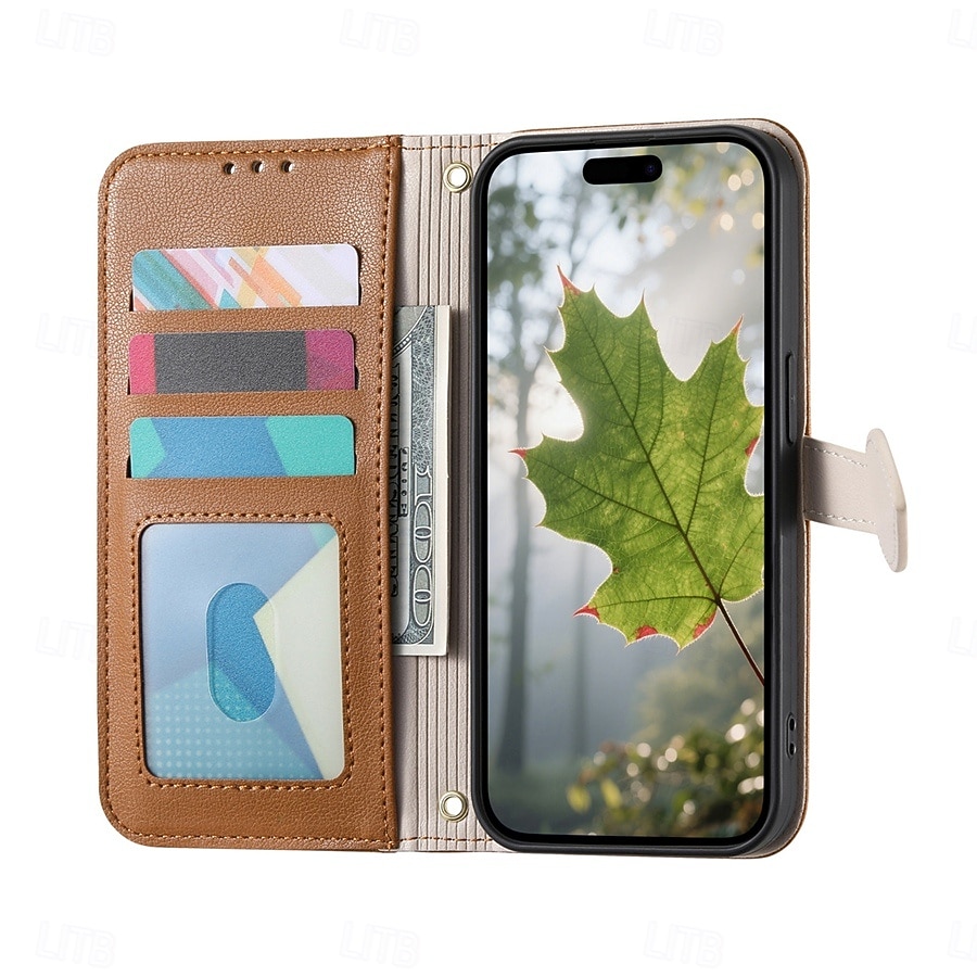 telefon Etui Til Samsung Galaxy S26 S26 Pluss S26 Ultra Lommebok-kortveske Flip deksel Glidelås med håndleddsstropp Støtte Kontor / Bedrift TPU PU lær 2026 - $17.99 –P5