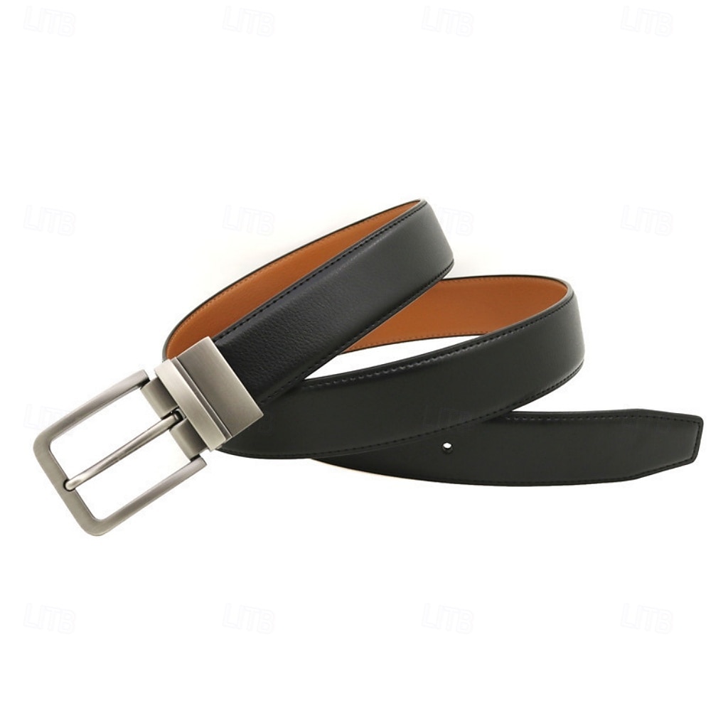 Herren Gürtel Verstellbar Echtes Leder Chrom Streetwear Zeitgenössisch Freizeit Einfarbig Blau Weiß Täglich Geschäft Formell Taillengürtel 2026 - $12.49 –P8