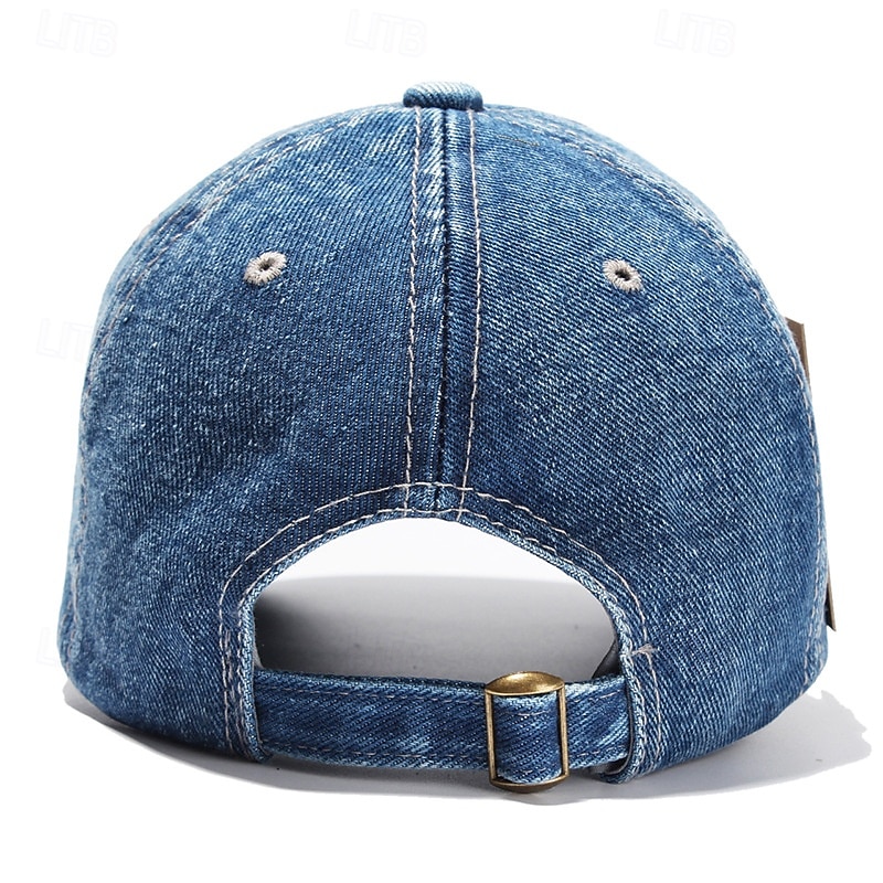 Men's Baseball Cap Sun Hat Blue Black Cotton Patchwork Fashion Streetwear Casual Daily Outdoor Vacation Solid Color Sun Protection Sunscreen Breathability 2026 - $10.99 –P2