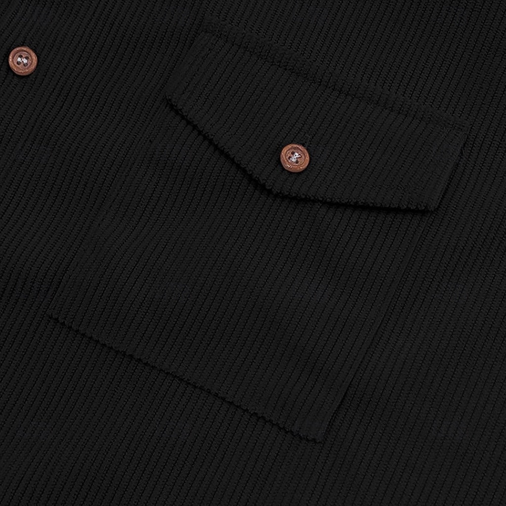 Men's Shirt Casual Shirt Corduroy Shirt Button Up Shirt Black White Yellow Navy Blue Brown Short Sleeve Solid Color Plain Textured Shirt Collar Casual Daily Front Pocket Clothing Apparel Elegant 2026 - $24.99 –P10