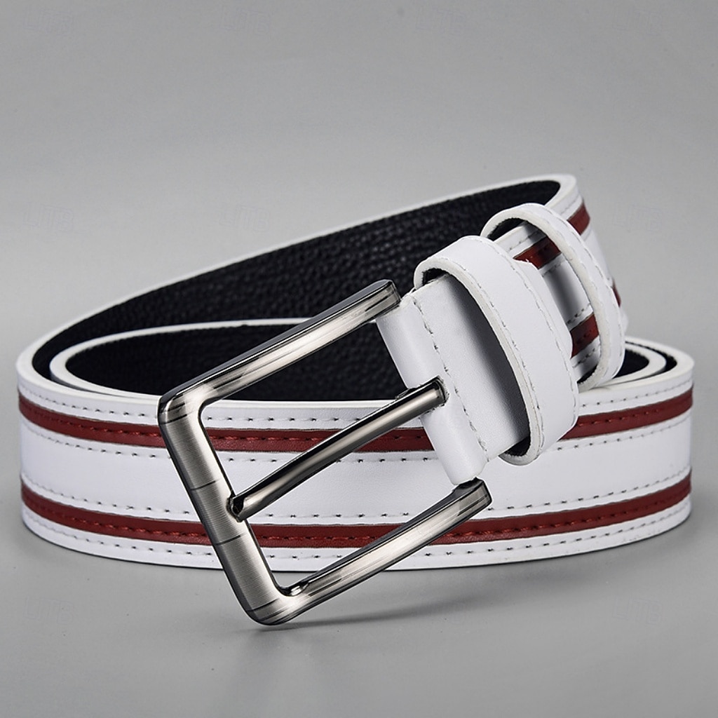 Herr Bälte Justerbara Läder Legering Streetwear Nutida Fritid Färgblock Blå Svart Dagligen Företag Formell Midjebälte 2026 - $5.49 –P6