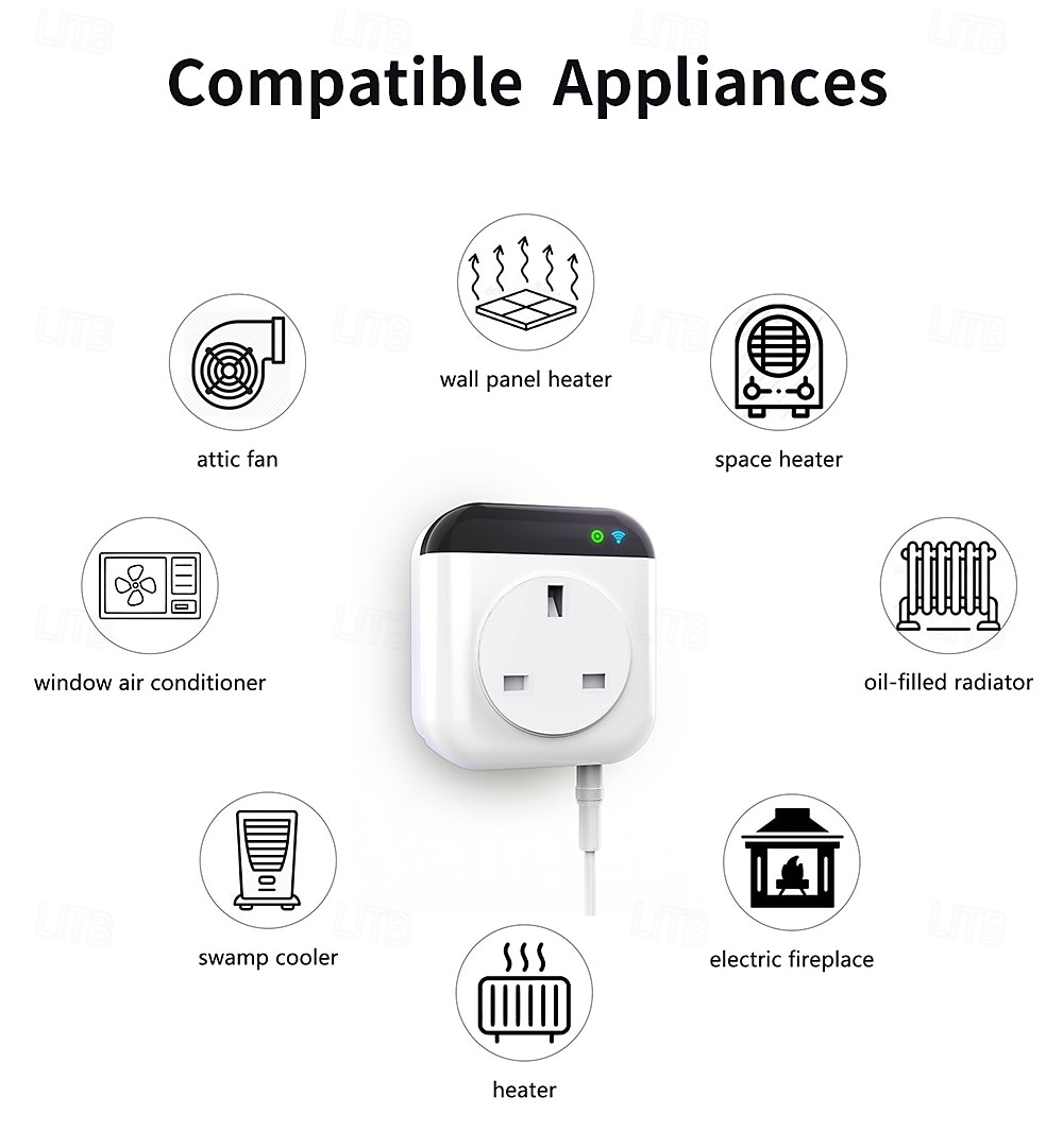 Programmable Smart WiFi Thermostat Plug Mini Temperature Controller 10A Plug-in Socket APP Control Voice Control Schedule Timer Electric Switch for Heating Cooling Appliances 2026 - $64.99 –P11