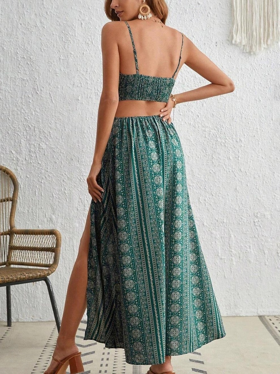 Γυναικεία Μίντι φόρεμα Φόρεμα Boho Καθημερινό φόρεμα Σλιπ Φόρεμα Κομψό Μοντέρνα Διακοπές Εξόδου Σαββατοκύριακο Κανονικό Γεωμετρικό Αμάνικο Λαιμόκοψη V Μαύρο Κίτρινο Μπορντώ Πράσινο του τριφυλλιού 2026 - $33.99 –P7