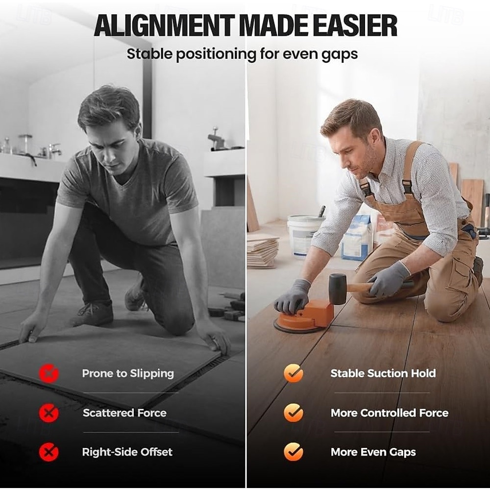 Floor Gap Fixer Tool, Heavy-Duty Laminate Flooring Tools for Wood and Vinyl Planks, Carbon Steel Floor Suction Cup Tool with Rubber Pad, Adjustable Height Setter Close Unsightly Seams 2026 - $22.99 –P5