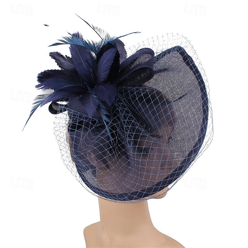 Fascinators Net Wedding Birthday Elegant Vintage Cute With Feather Tulle Headpiece Headwear 2026 - $22.99 –P14