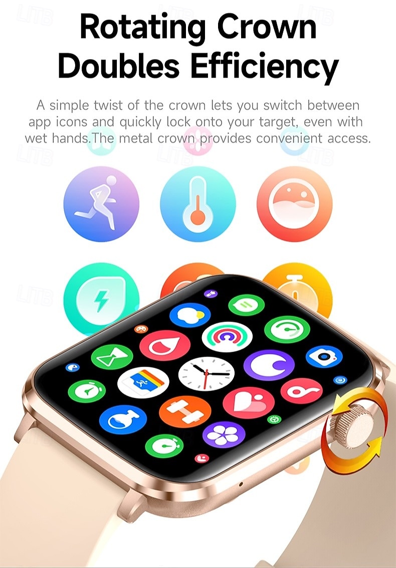 iMosi V82 Chytré hodinky 1.85 inch Inteligentní hodinky Bluetooth Krokoměr Záznamník hovorů Sledování aktivity Kompatibilní s Android iOS Unisex Hands free hovory Záznamník zpráv Krokovač IP68 37mm 2026 - $61.99 –P1