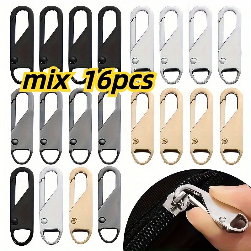 Sada 16 náhradních jezdců zipů, odolné kovové jezdce, snadná instalace, více barev pro zavazadla, bundy, tašky – 3,8 x 1,8 cm 2026 - $11.49 –P6