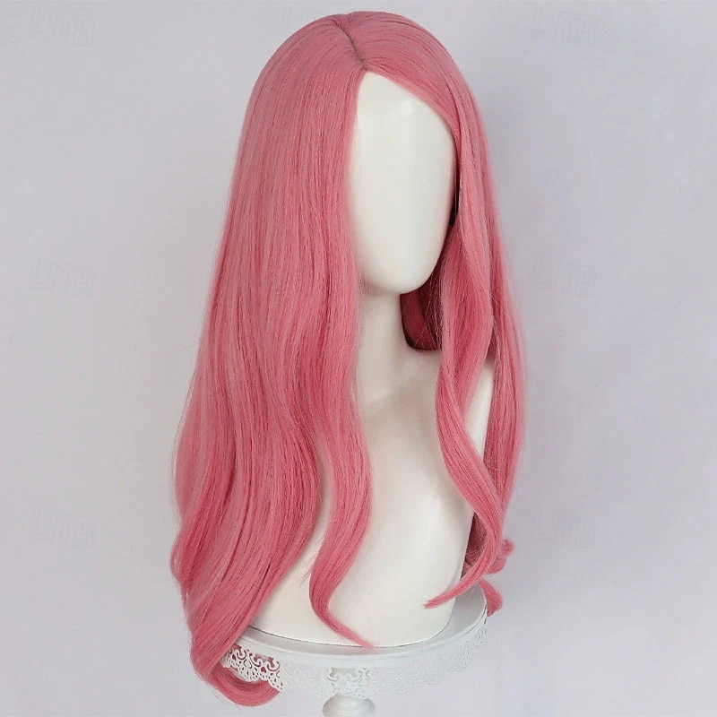 Păr lung și creț, roz pastel, aventurier oceanic, pentru petrecere de cosplay 2026 - $28.99 –P3