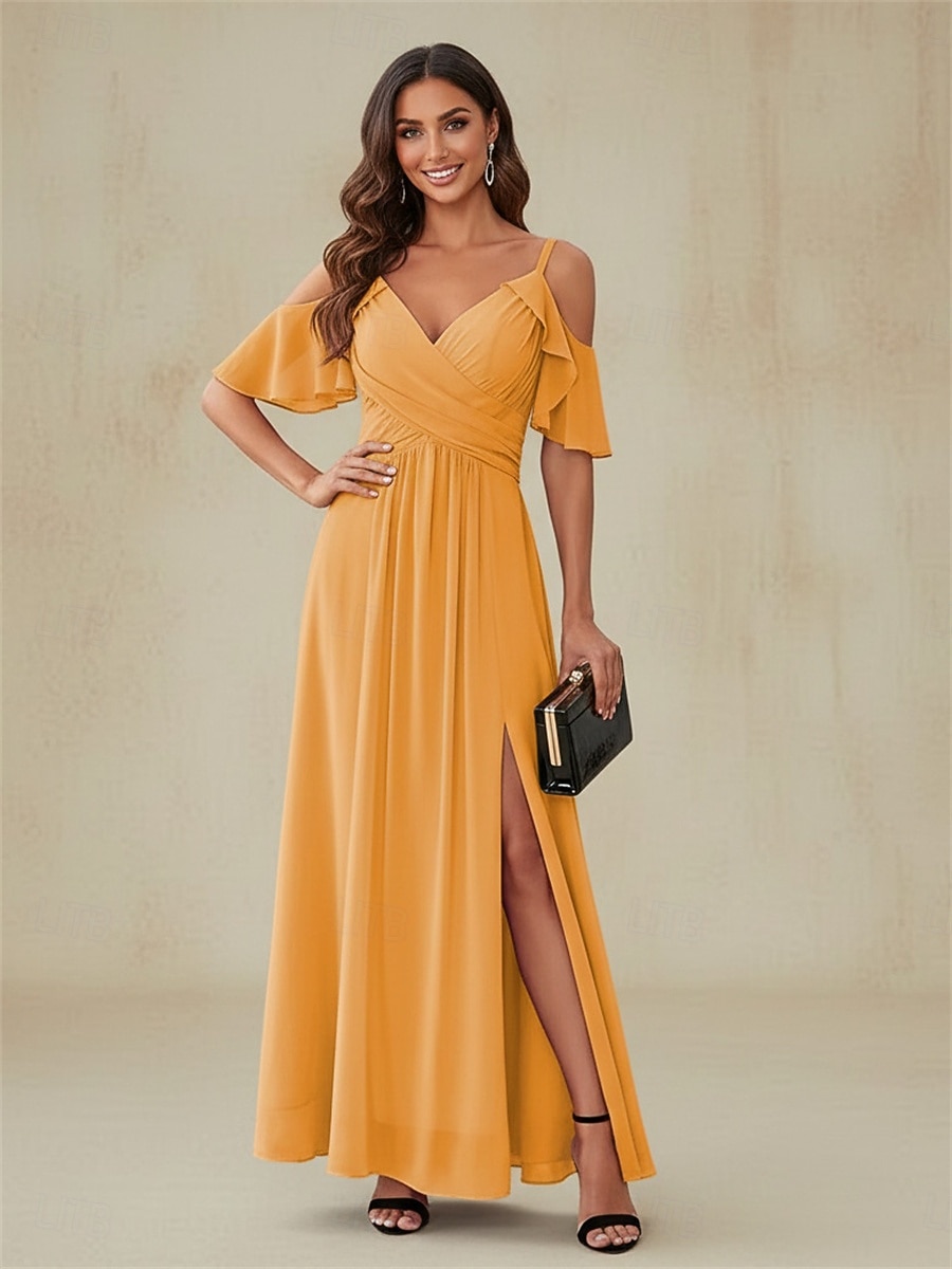 Per donna Abito maxi Vestito da Festa Abito da Cocktail Vestito in Chiffon Abito a trapezio Elegante Moda Classico All'aperto Spiaggia Feste Vestibilità regolare Semplice Manica Corta Scollo a V Blu del 2026 a $52.99 –P3