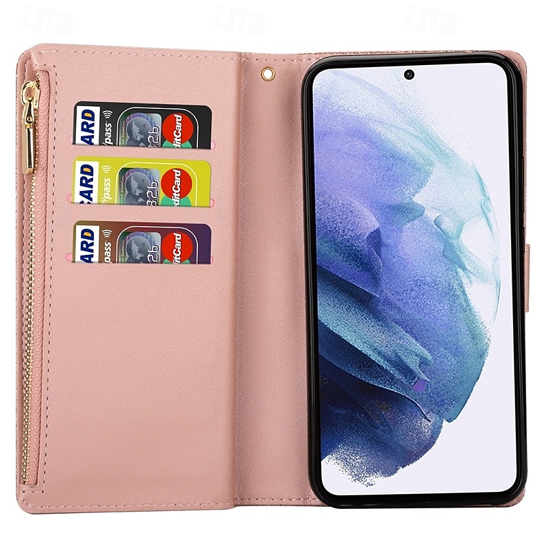 Phone Case For Samsung Galaxy S26 S26 Plus S26 Ultra Wallet Case Zipper Full Body Protective Kickstand Color Gradient sky PU Leather 2026 - $24.99 –P6