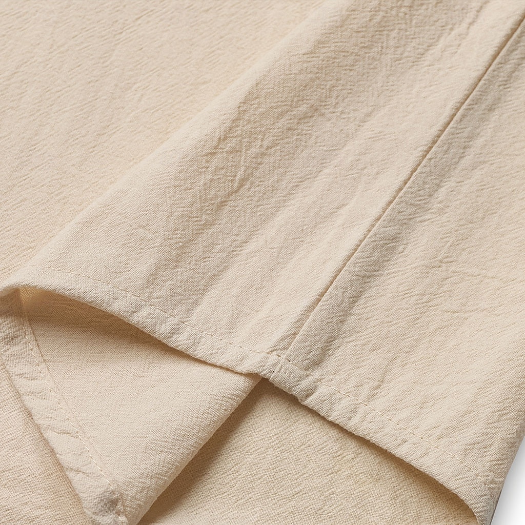 Pánské Tričko Tričko Henley Bavlněné plátěné tričko Dlouhý rukáv Henley Léto Jaro Barevné bloky Vinobraní Šik ven stylové Slátanina Barevné bloky Knoflíky Ležérní Denní Venkovní Bílá Černá Khaki Top 2026 - $22.99 –P12