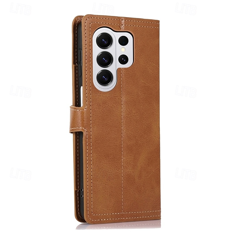 telefono Custodia Per Samsung Galaxy S26 S26 Plus S26 Ultra Custodia Portafoglio Cerniera Protezione Completa Cavalletto Retrò Pelle PU del 2026 a $20.99 –P35