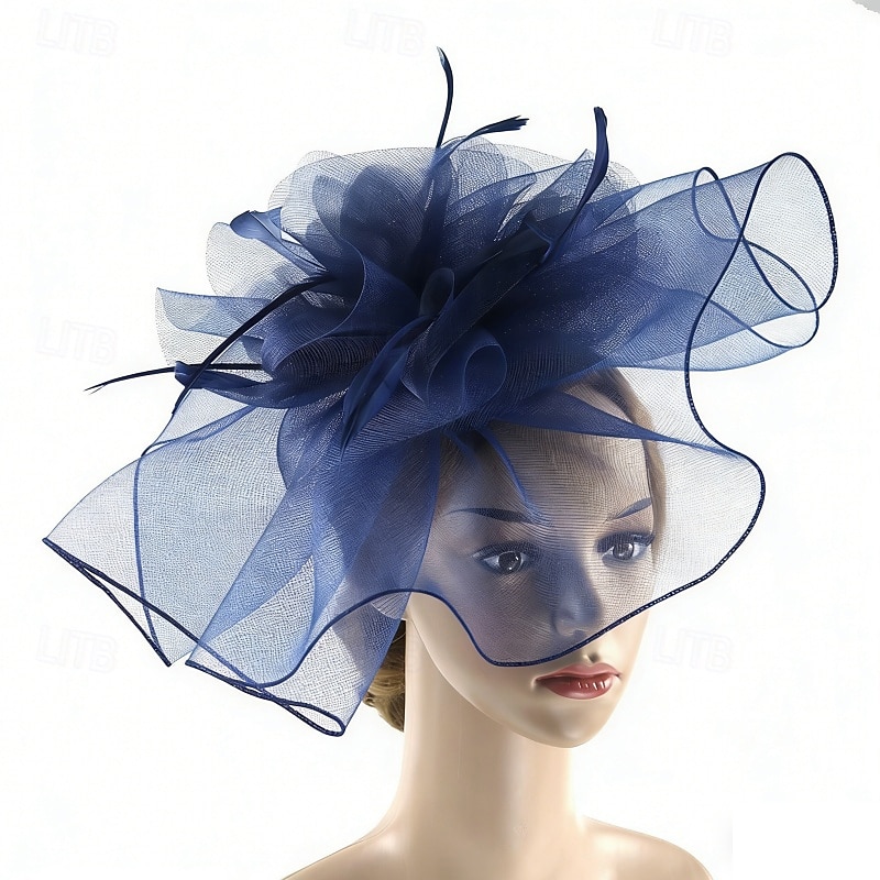 Fascinator Piuma Rete Matrimonio Compleanno Elegante Vintage Carino Con Piuma Tulle Copricapo Copricapo del 2026 a $17.49 –P1