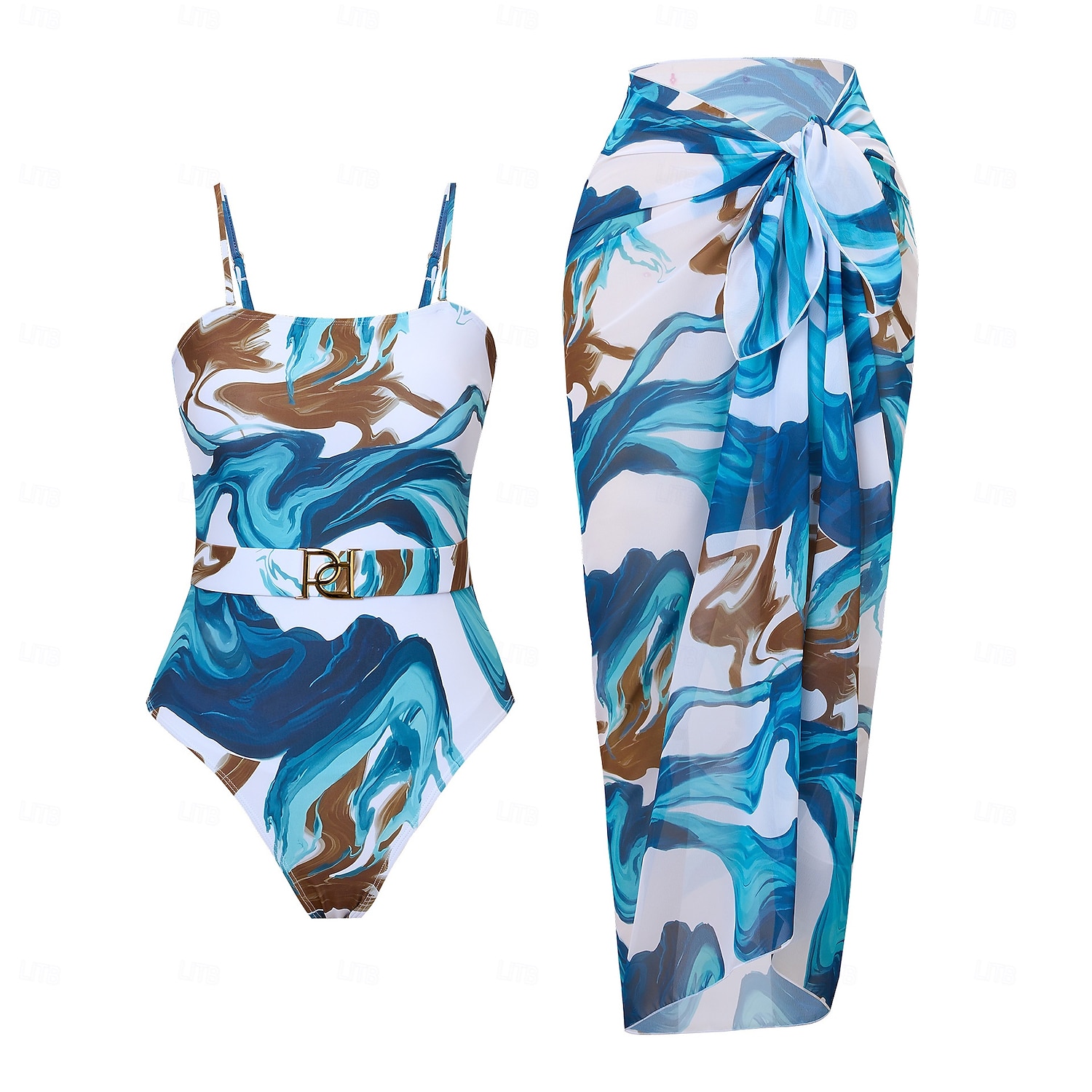 Damen Badeanzug Einteiler Zweiteilig Monokini Rock Bademode Bauchkontrolle Hohe Taille Schlank Rückenfrei Urlaub Strandbekleidung Blumen V Ausschnitt Ärmellos Badeanzüge 2026 - $48.99 –P14