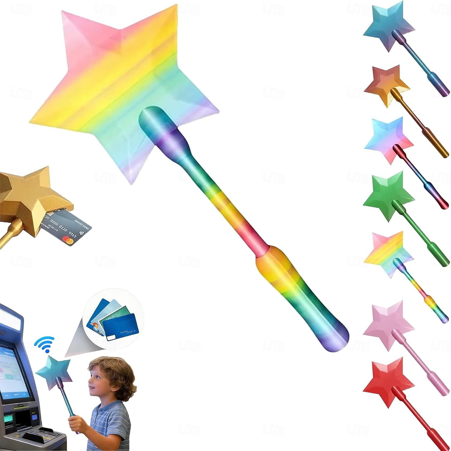 3D-geprinte toverstaf om te betalen met aanraking, magische sterrentoverstaven om mee te betalen, contactloze betaalkaarthouder voor toverstaven, digitale betaalsterrentoverstaven voor gemakkelijk 2026 - $15.99 –P11