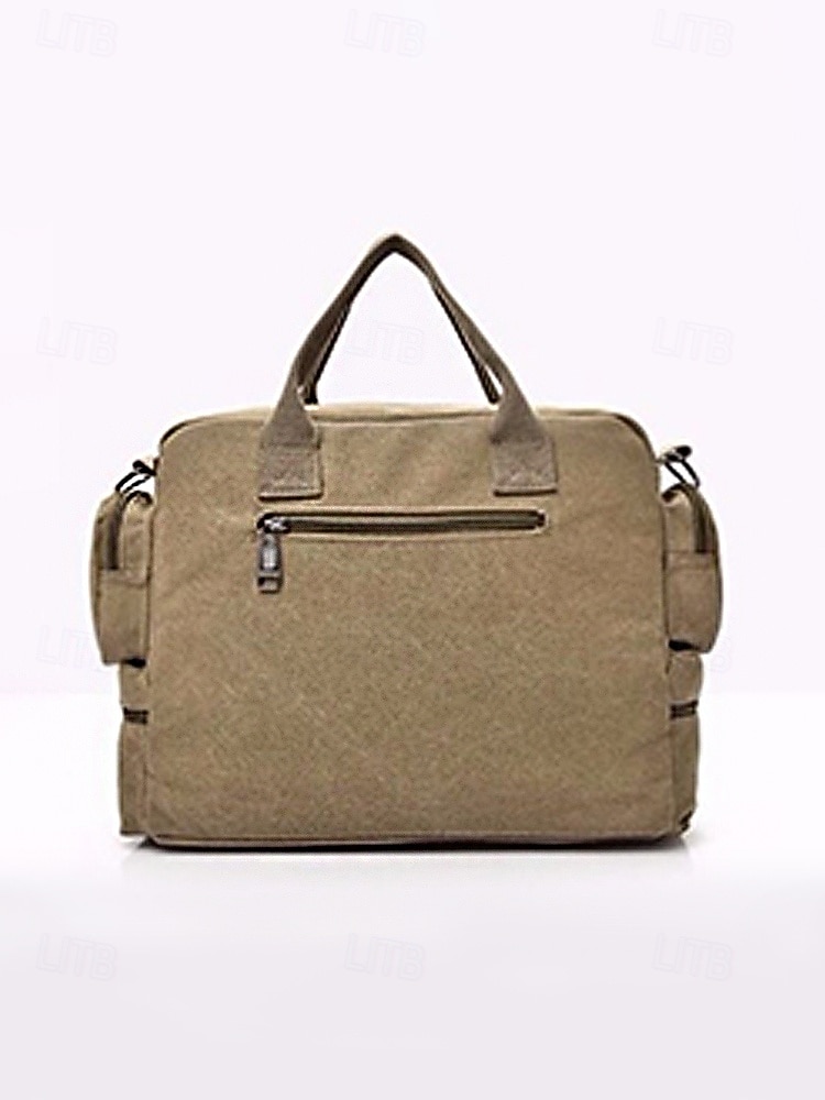 Herentas van canvas met meerdere vakken, geschikt als messenger- of crossbodytas – verstelbare riem, grote inhoud, duurzame stof, ideaal voor dagelijks gebruik, woon-werkverkeer en reizen. 2026 - $32.99 –P6