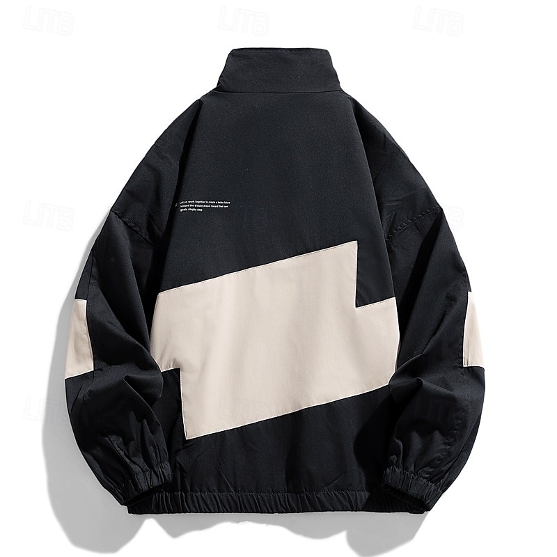 Муж. Пэчворк Футбольное лето Глобальный матч Куртка для бега Куртка для активного отдыха Спортивная куртка Весна Осень Карманы Молния Цветовые блоки Длинный рукав 2026 - $52.99 –P2