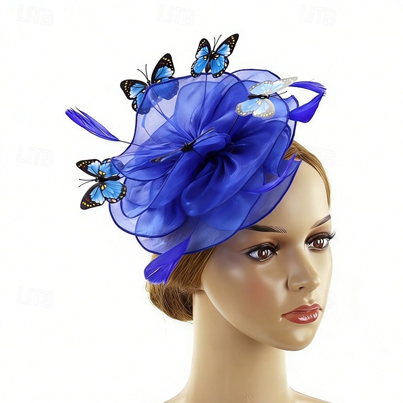 Fascinator Organza Matrimonio Compleanno Vintage Carino Retrò Con Farfalla Tulle Copricapo Copricapo del 2026 a $11.49 –P1