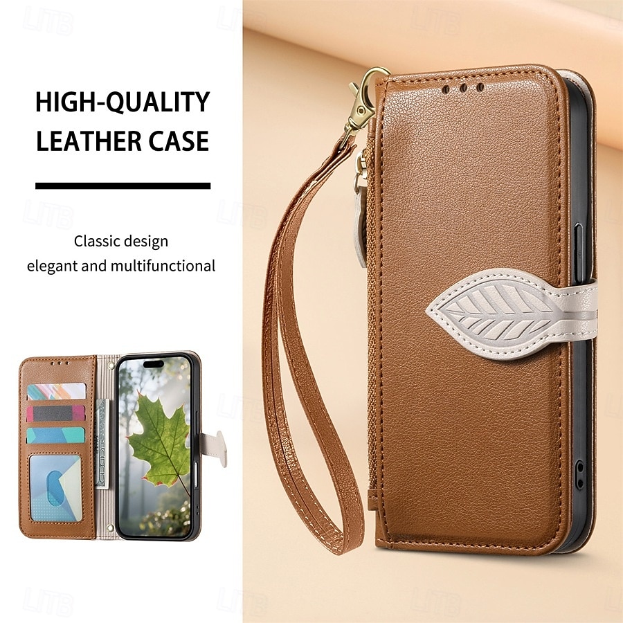 telefoon hoesje Voor Samsung Galaxy S26 S26 Plus S26 Ultra Wallet Card Case Flip cover Rits met polsband Standaard Retro TPU PU-nahka 2026 - $17.99 –P11