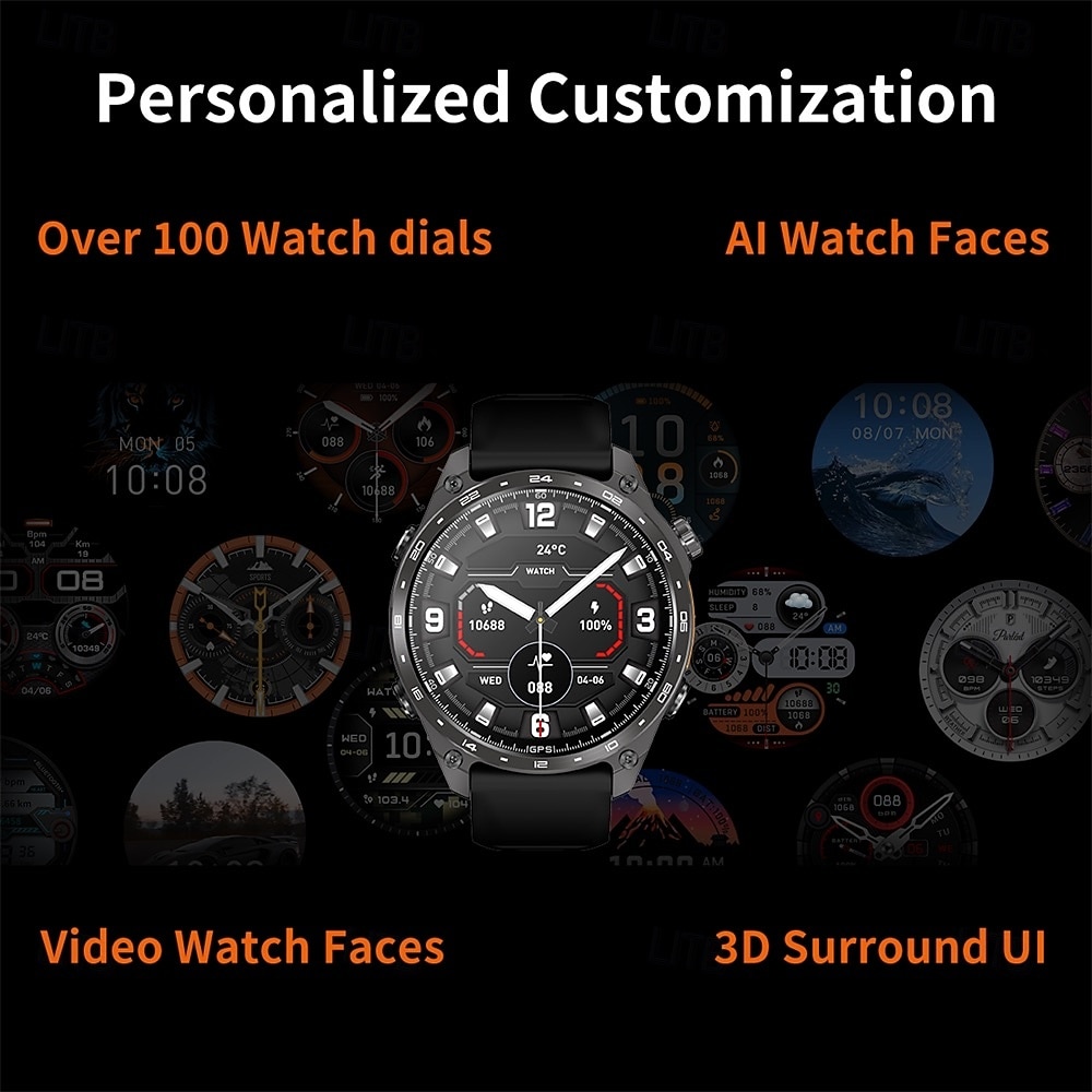 Smartwatch da uomo Amolde HD300 Pro con GPS, mappe offline, memoria da 4 GB, registratore, torcia, sport all'aria aperta, barometro, altimetro e bussola. del 2026 a $97.99 –P14