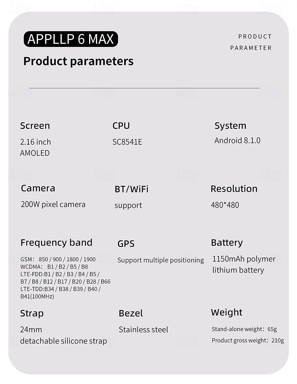 LOKMAT APPLLP 6 MAX Smart Watch 2.16 inch 4G LTE Cellular Smartwatch Phone Pedometer Call Reminder Sleep Tracker Compatible with Android iOS Unisex GPS Hands-Free Calls Media Control IPX-4 48mm Watch 2026 - $213.09 –P20