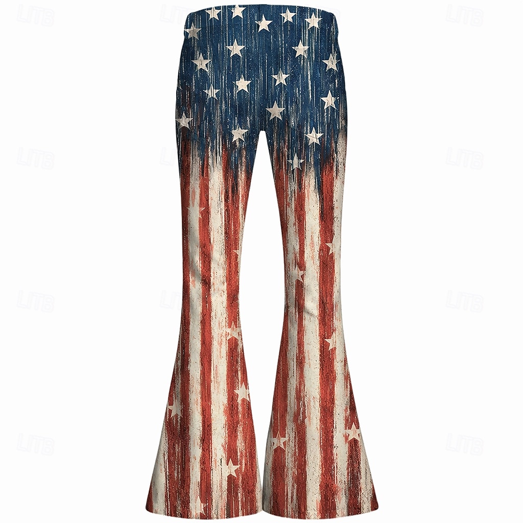 250° anniversario USA Retrò Vintage Anni '70 Pantaloni Pantaloni a zampa d'elefante Hippie Disco Vita alta Zigzag Costume Per donna Mascherata 4 Luglio Feste Giorno dell'Indipendenza Adulti Pantaloni del 2026 a $35.99 –P3