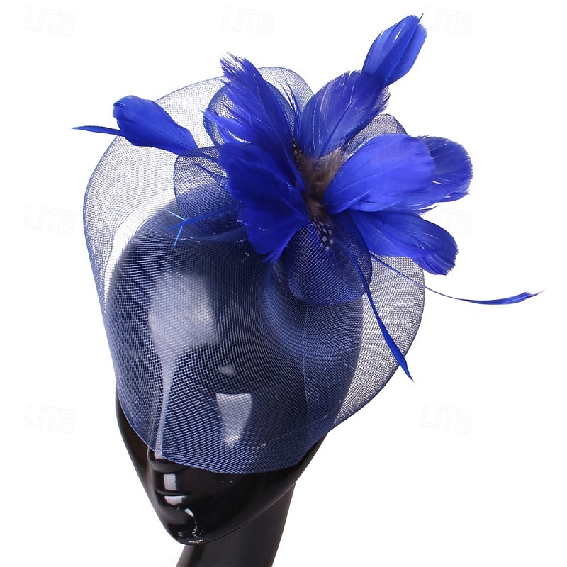 Fascinator Poliestere Matrimonio Compleanno Elegante Vintage Carino Con Piuma Tulle Copricapo Copricapo del 2026 a $17.49 –P6