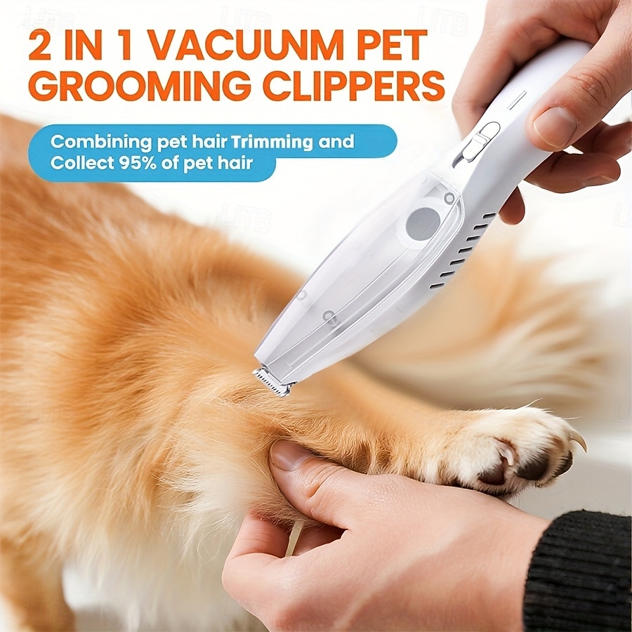 Wireless Dog Paw Trimmer with Strong Suction Vacuum | Automatic Hair Collection, USB Rechargeable, Low Noise, Suitable for Small and Large Dogs, Cats 2026 - $39.99 –P1