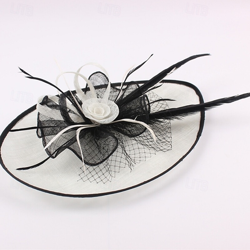 Palarioare Sinamay Nuntă Zi de Naștere Epocă Drăguţ Retro Cu Pene Diadema Articole Pentru Cap 2026 - $65.99 –P4