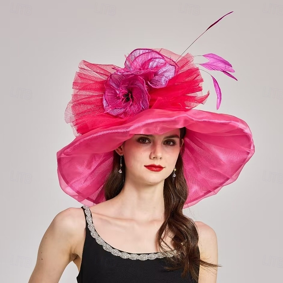 Derby Chapéus Chapéu de Igreja Chapéu Kentucky Derby Senhora Mulher nobre Fantasia Mulheres Derby Coquetel Plastrão Adulto Chapéu Verão Primavera de 2026 por $71.99 –P3