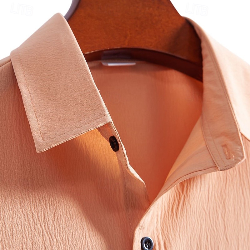 Men's Shirt Casual Shirt Button Up Shirt Blue Black White Burgundy Navy Blue Short Sleeve Plain Shirt Collar Casual Daily Front Pocket Clothing Apparel Elegant Fashion Casual 2026 - $25.99 –P14