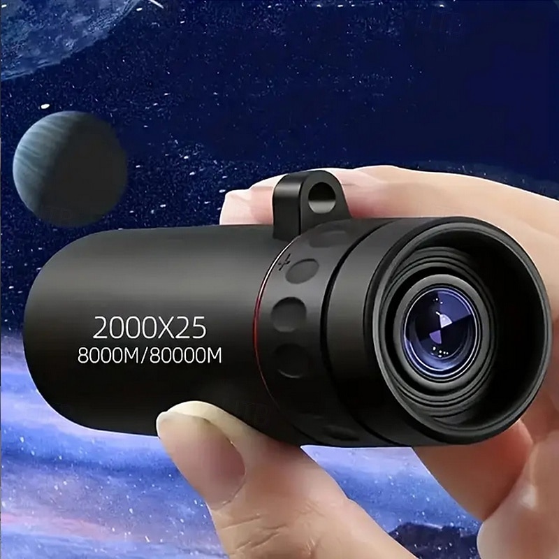 Telescopio monoculare ad alta potenza 2000x25 con adattatore per smartphone, monoculare tascabile compatto e impermeabile per adulti e bambini, ideale per birdwatching, caccia, campeggio, viaggi e del 2026 a $16.48 –P1