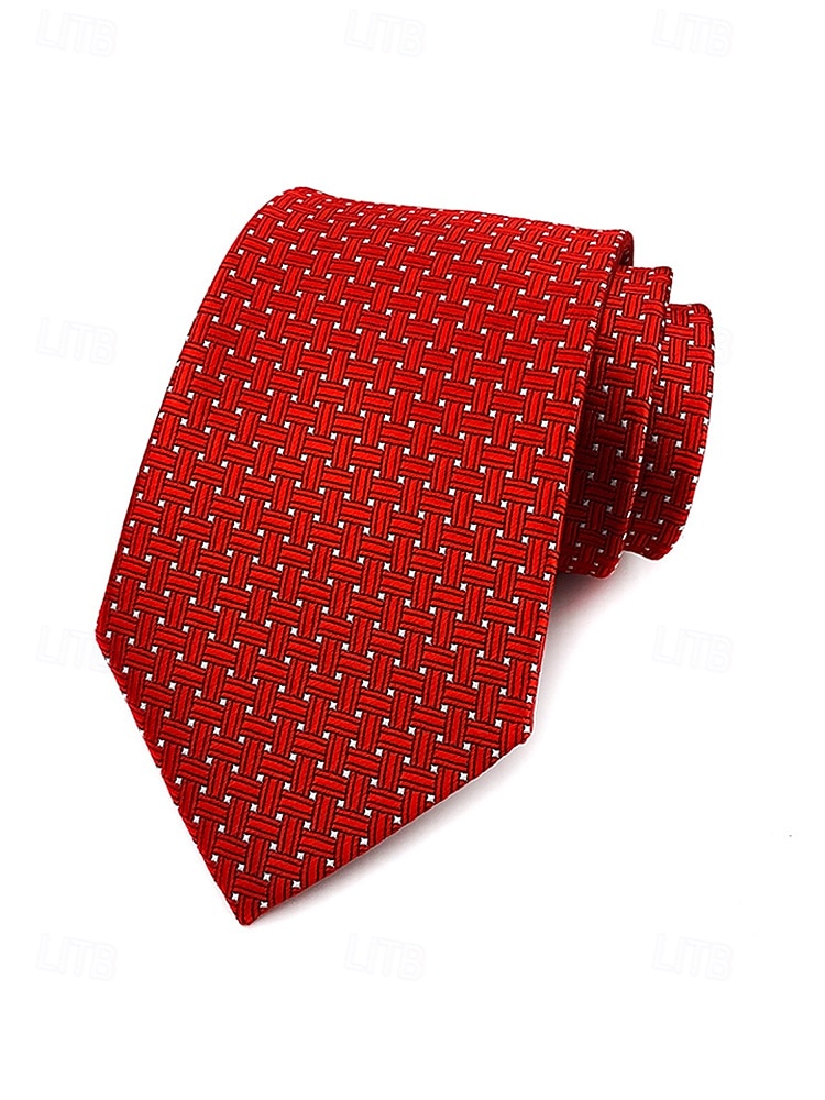 Мужской галстук из полиэстера – разнообразные цвета, элегантный плетеный дизайн, идеально подходит для свадеб, вечеринок и деловых поездок. 2026 - $11.99 –P6