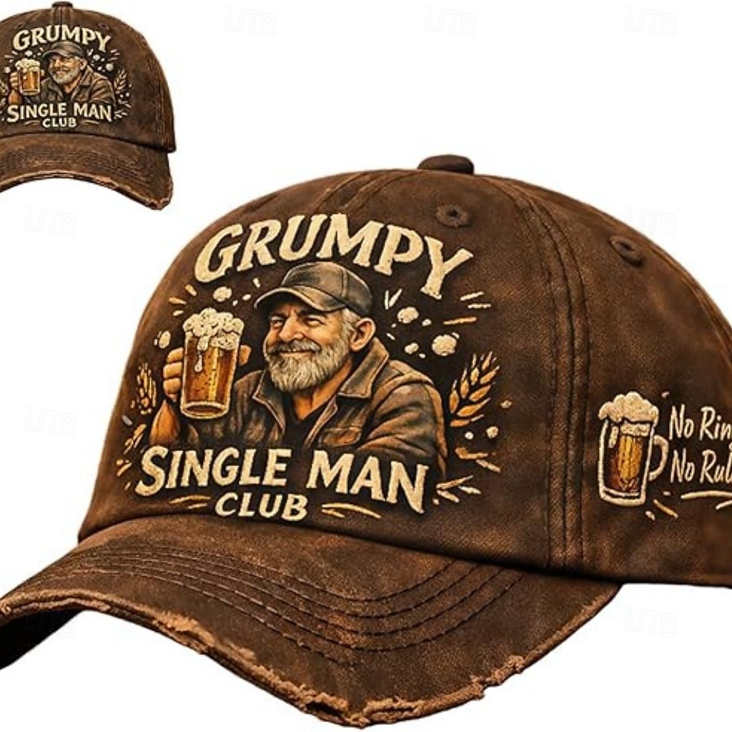 Herr Basebollkeps Blå Brun Bomull Broderad Streetwear Ledigt Dagligen Utomhus Semester Dödskalle Citat och ordspråk Solskydd Solskyddskräm Mateial som andas 2026 - $6.99 –P4