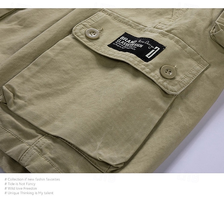 Bărbați Pantaloni de marfă Pantaloni Scurți Cargo Pantaloni Scurți Pantaloni scurți casual Buzunar Simplu Confort Lungimea genunchiului Casual În aer liber Haine de strada Modă Șic Stradă Negru 2026 - $35.99 –P8