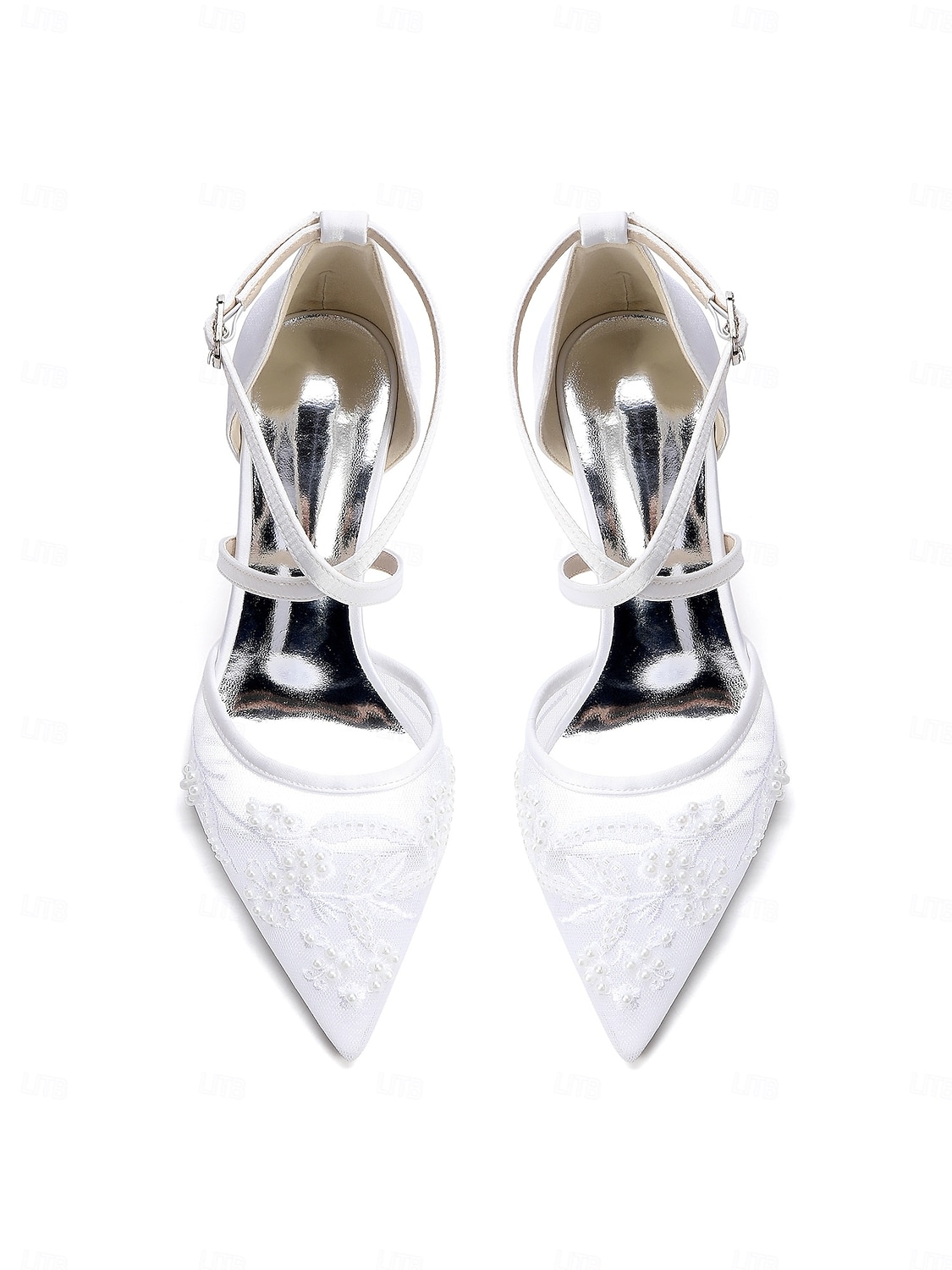 Женские свадебные туфли-лодочки цвета шампанского — элегантные свадебные туфли с вышивкой и массивным каблуком для свадеб в саду. 2026 - $59.99 –P6