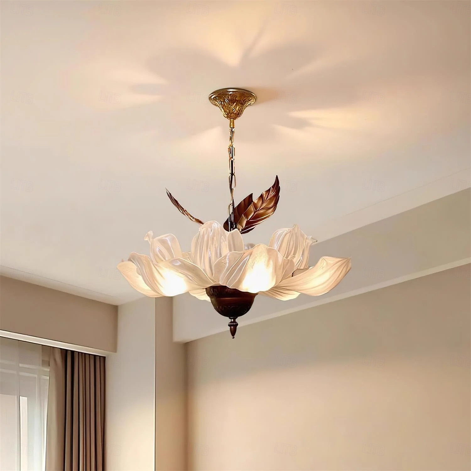 Pendant lamp Bloom Metal Acrylic Flower Chandelier Light Fixture Large Round Chandelier Hanging Ceiling Lamp 2026 - $349.99 –P3