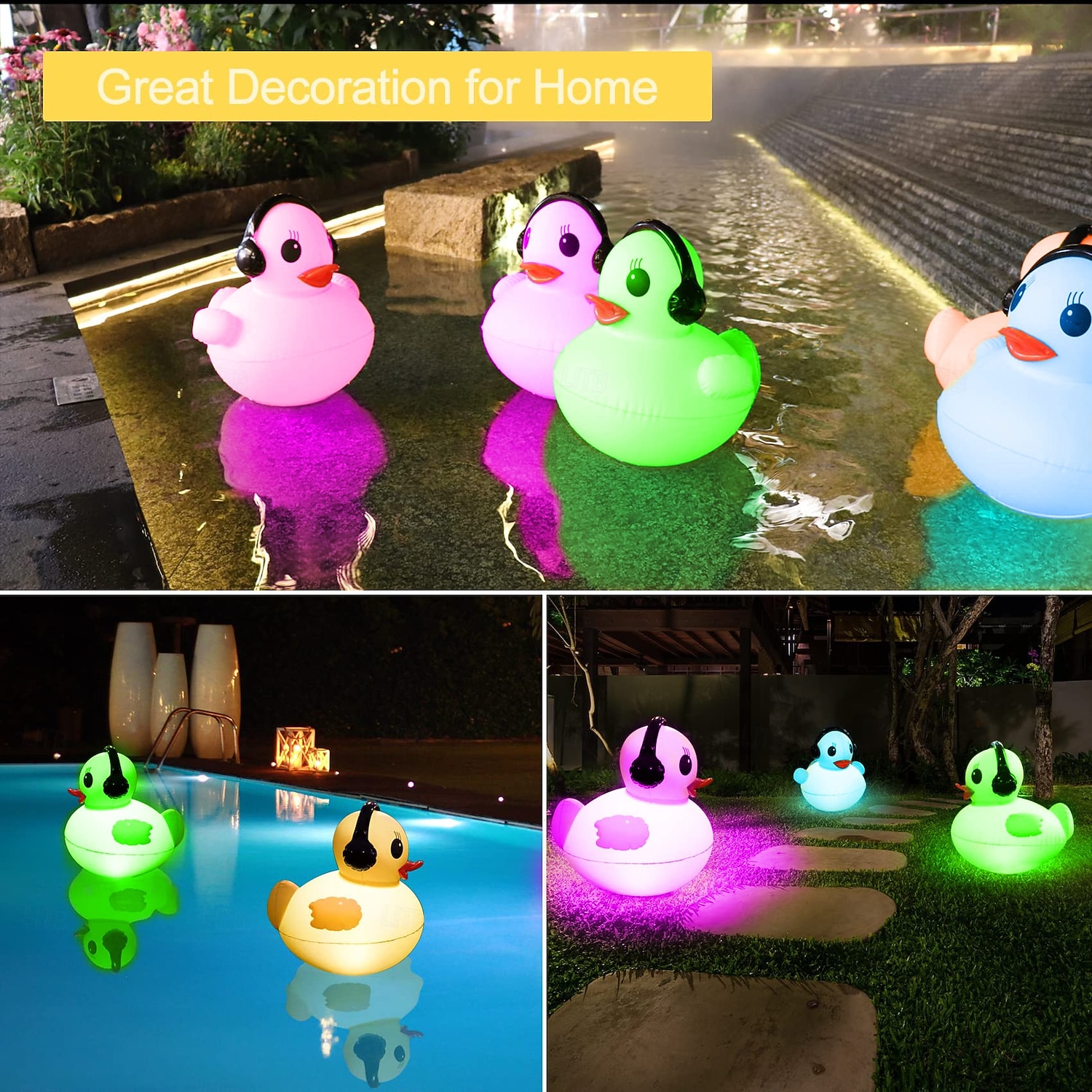 1 Pc Outdoor Solar Waterproof Inflatable PVC Duck Pool Light, Decorative LED Lamp for Garden, Yard, Lawn, Pond, Patio – Summer, Party & Beach Ambient Landscape Lighting 2026 - $30.99 –P7