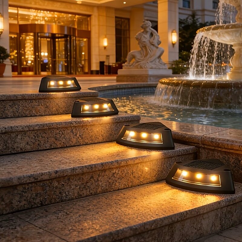 4/8 luci solari da esterno per terrazze, impermeabili IP65, lampade da giardino per vialetti, gradini, passerelle, prato, terrazze, luce notturna solare decorativa del 2026 a $28.99 –P2