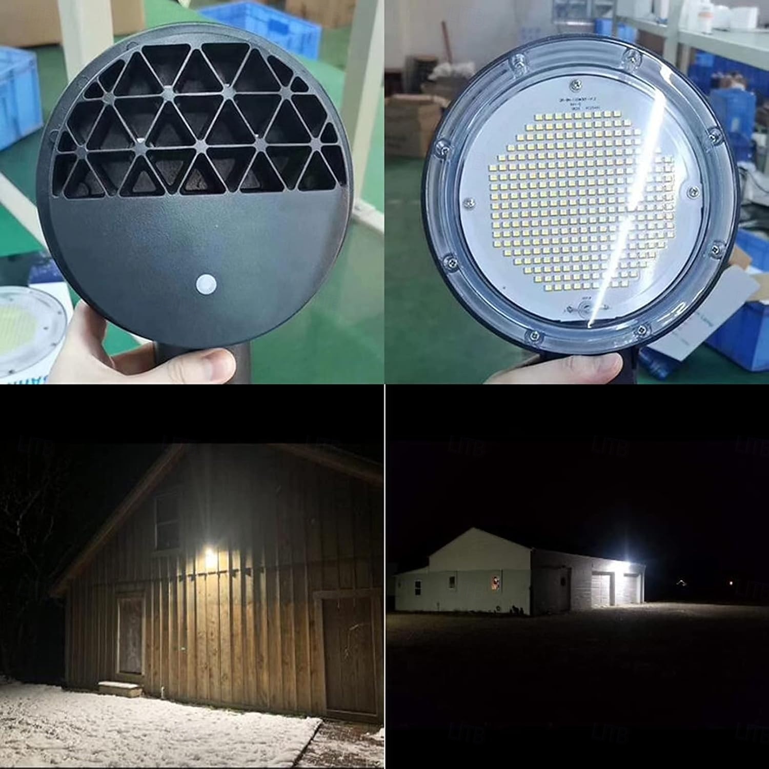 Luminária LED para celeiro, iluminação externa com sensor crepuscular e luz diurna, à prova d'água IP65, ideal para segurança externa em garagens, quintais, ruas e armazéns. de 2026 por $68.99 –P6