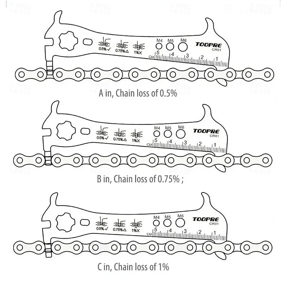 Bicycle Chain Wear Indicator Ruler Repair Tool Stainless Steel Mountain Road Bike Chain Gauge Measurement Checker Screw Diameter 2026 - $9.99 –P6