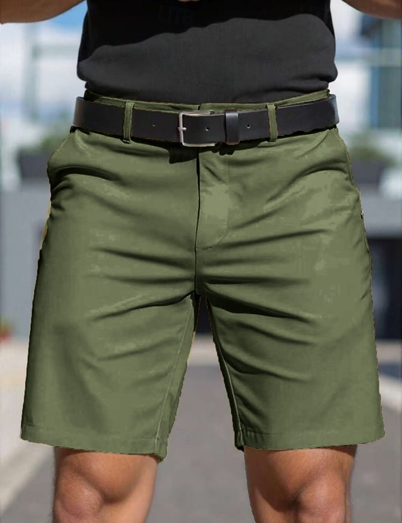 Per uomo Shorts Shorts eleganti Lavoro Pantaloncini casual Tasca Semplice Comodità Traspirante Lunghezza al ginocchio Casuale All'aperto Spiaggia Vacanza Moda Blu azzurro cielo Inelastico del 2026 a $26.99 –P6