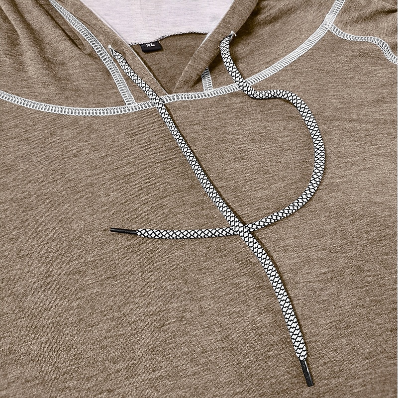 Муж. Футболка Толстовка С короткими рукавами Короткие рукава Толстовка с капюшоном Лето Весна Все сезоны Сплошной цвет Мода Оригинальный рисунок Спортивные Классический Капюшон Рукав «реглан» 2026 - $20.99 –P7