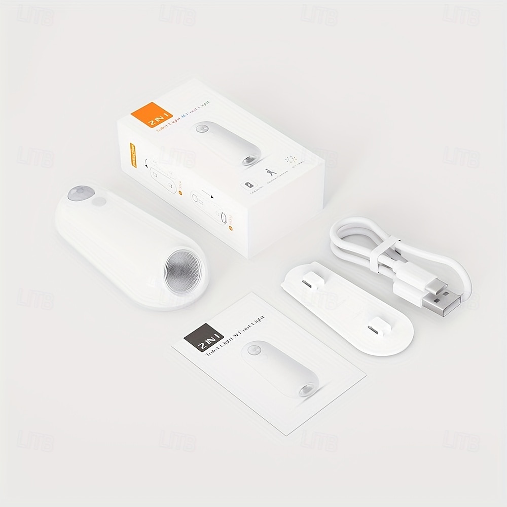2 stk. smarte bevegelsessensorer for toalett, oppladbare med USB-kabel, vanntette LED-lamper for innendørs bruk, soverom, stue, trapp, gang, entré, omgivelsesbelysning på badet 2026 - $30.99 –P2