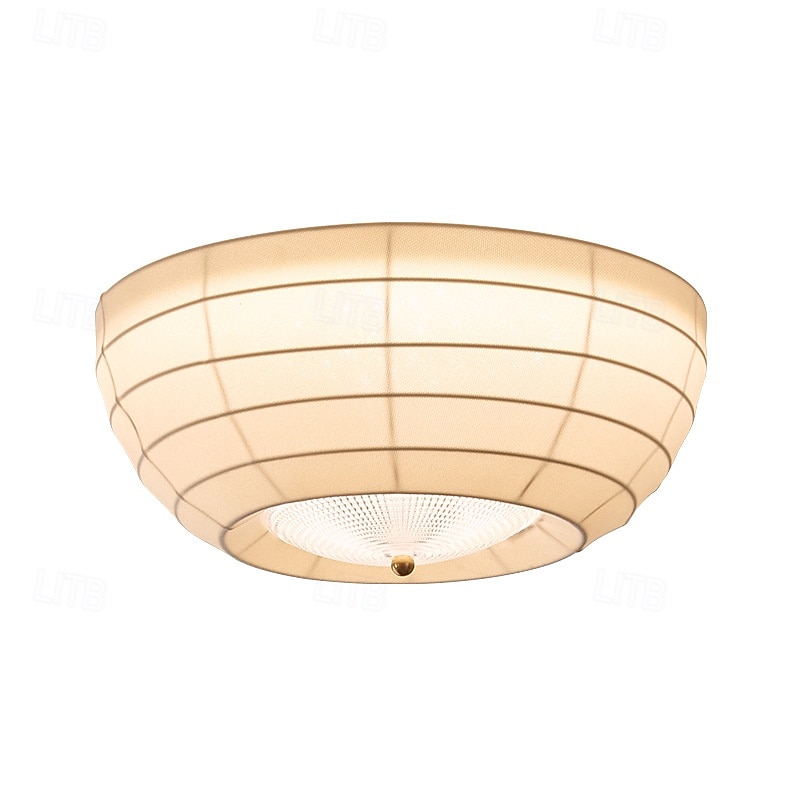 Traditional Japanese Round Hardware Fabric Crystal LED Flush Mount Ceiling Light For Bedroom 2026 - $397.49 –P6