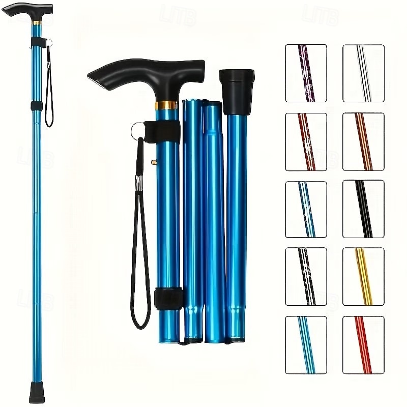 عصا مشي قابلة للطي فائقة الخفة مع تمديد سريع في ثانية واحدة، من معدات المشي الأساسية ذات طرف مقاوم للتآكل، ومقبض مريح من مادة EVA، عصا مشي محمولة مناسبة للمشي لمسافات طويلة وتسلق الجبال 2026 - $13.99 –P2